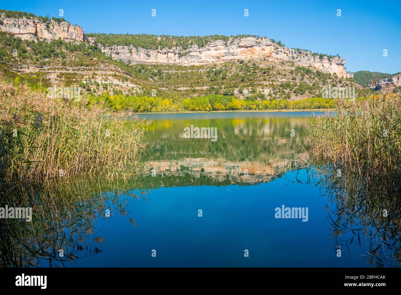 Lake, Uña, Cuenca province, Castilla La Mancha, Spain. Stock Photo