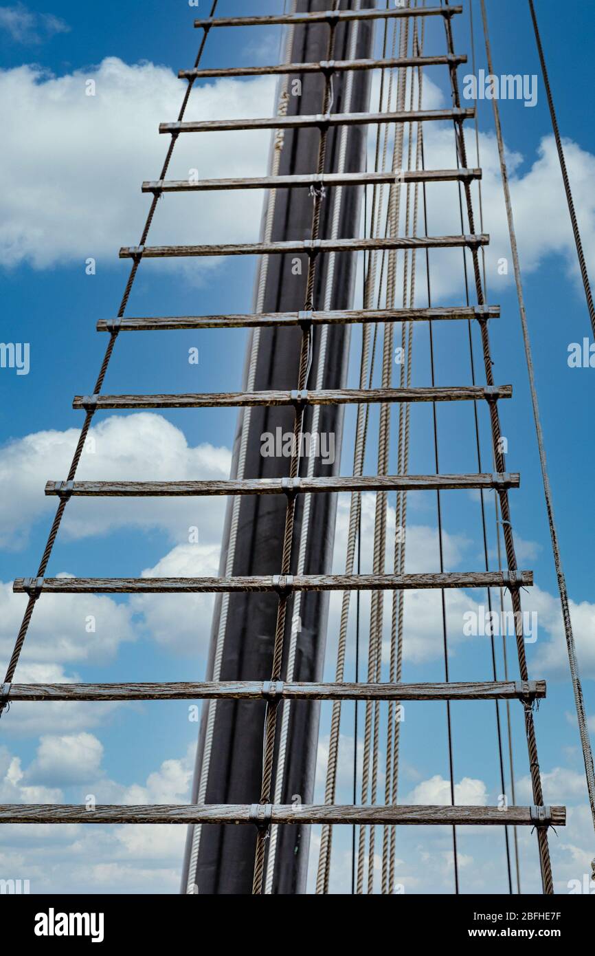 Ladder on Mast Stock Photo
