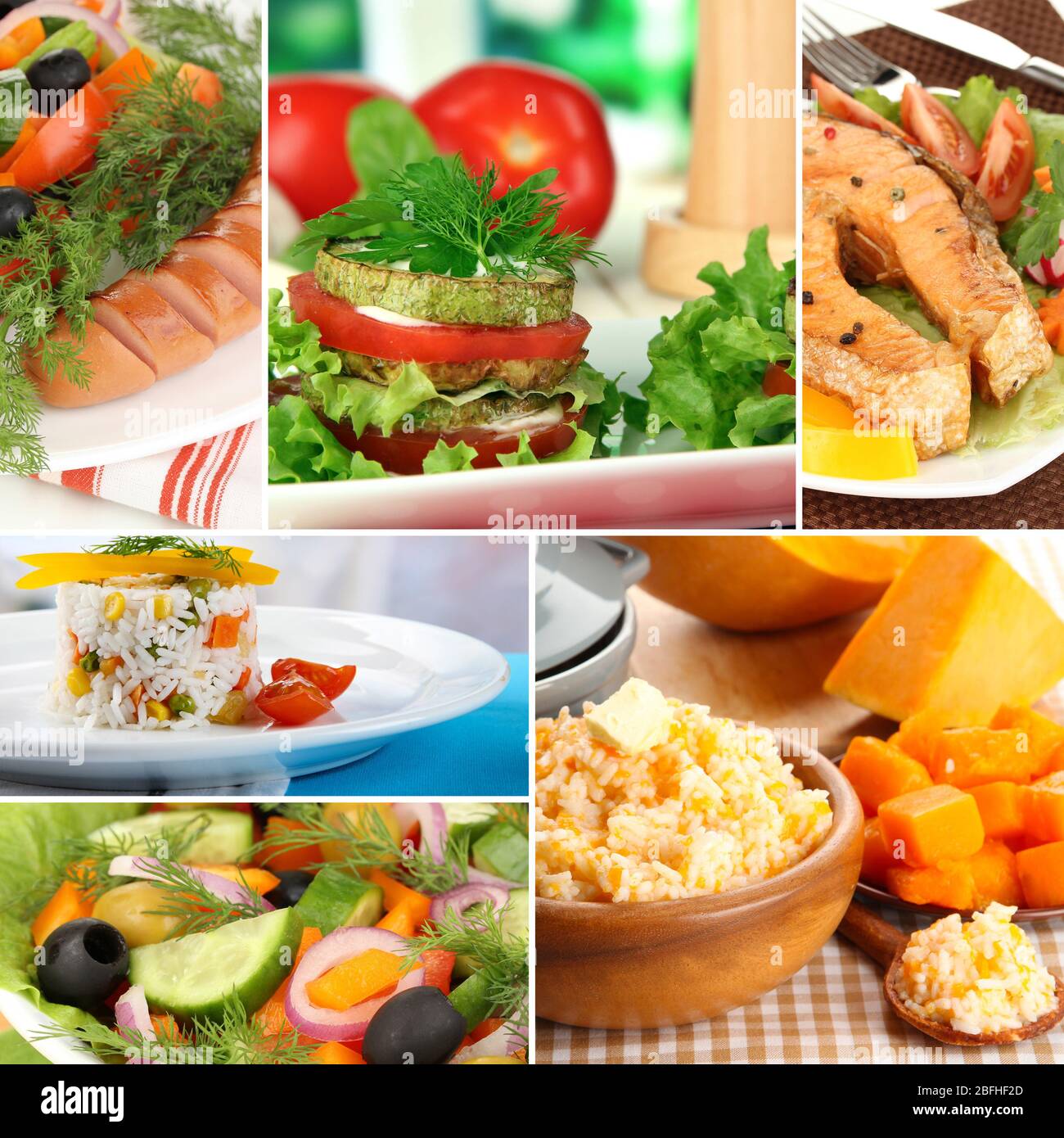 Food collage Stock Photo