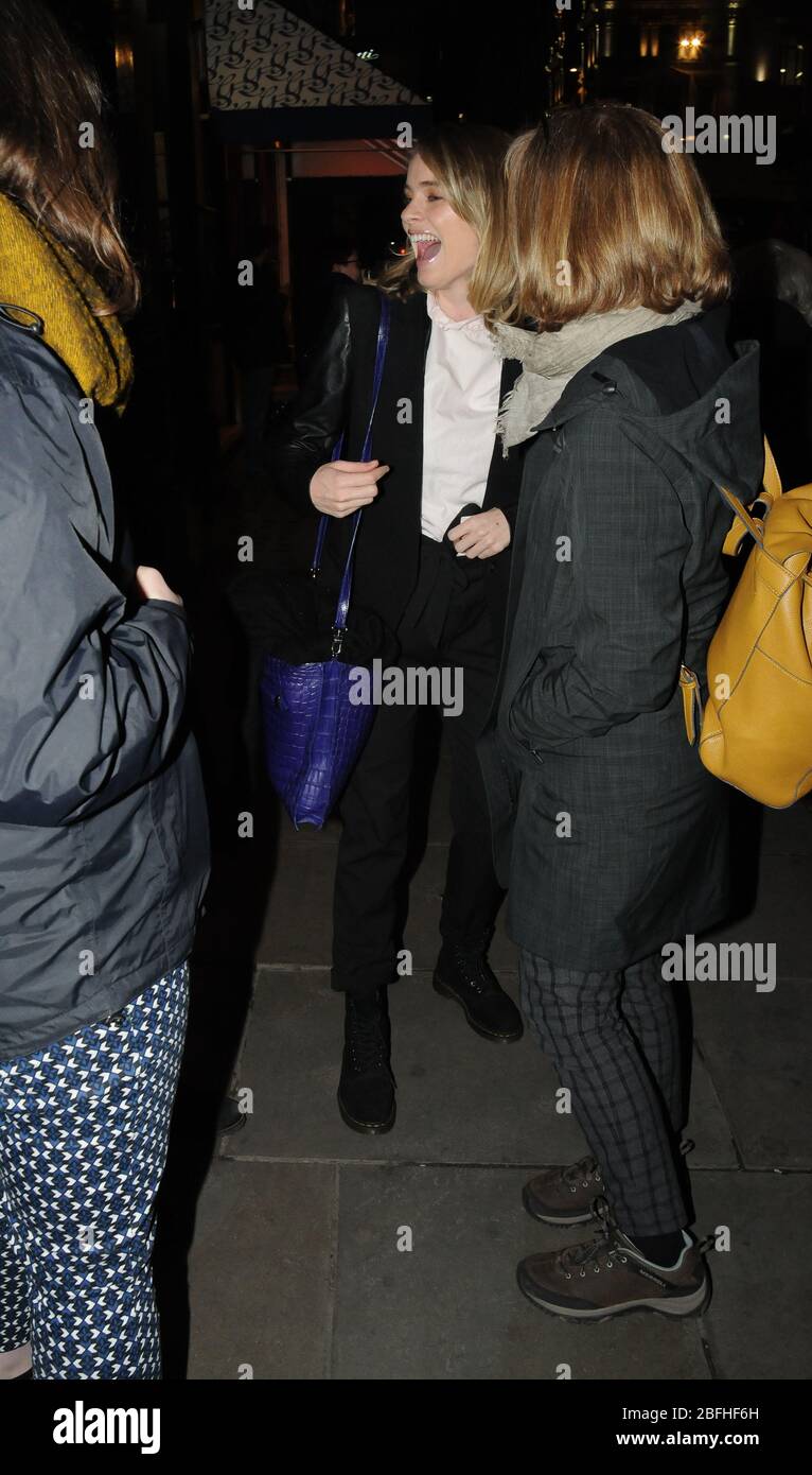 Cressida Bonas left the Jermyn Street Theatre in London Stock Photo - Alamy