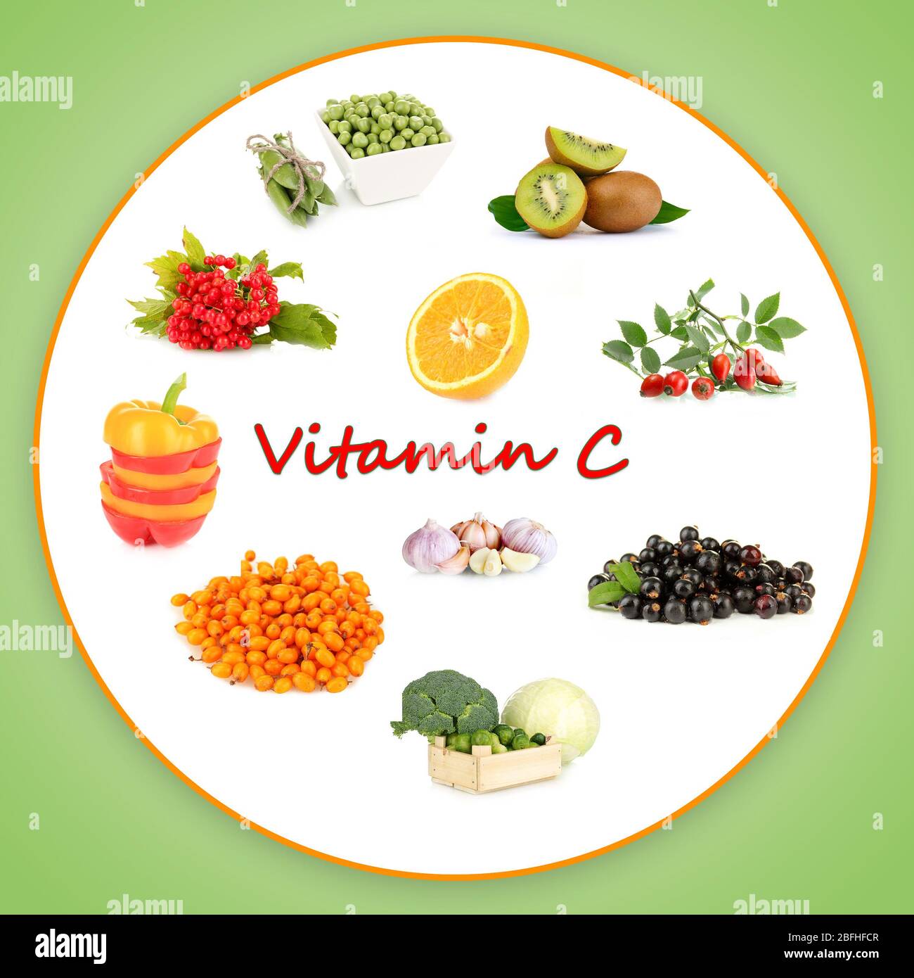 Products which contain vitamin C Stock Photo Alamy
