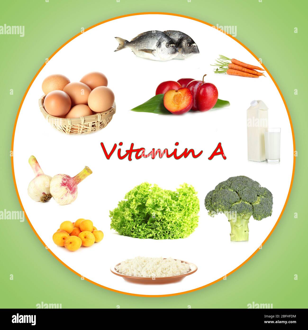 Products which contain vitamin A Stock Photo Alamy