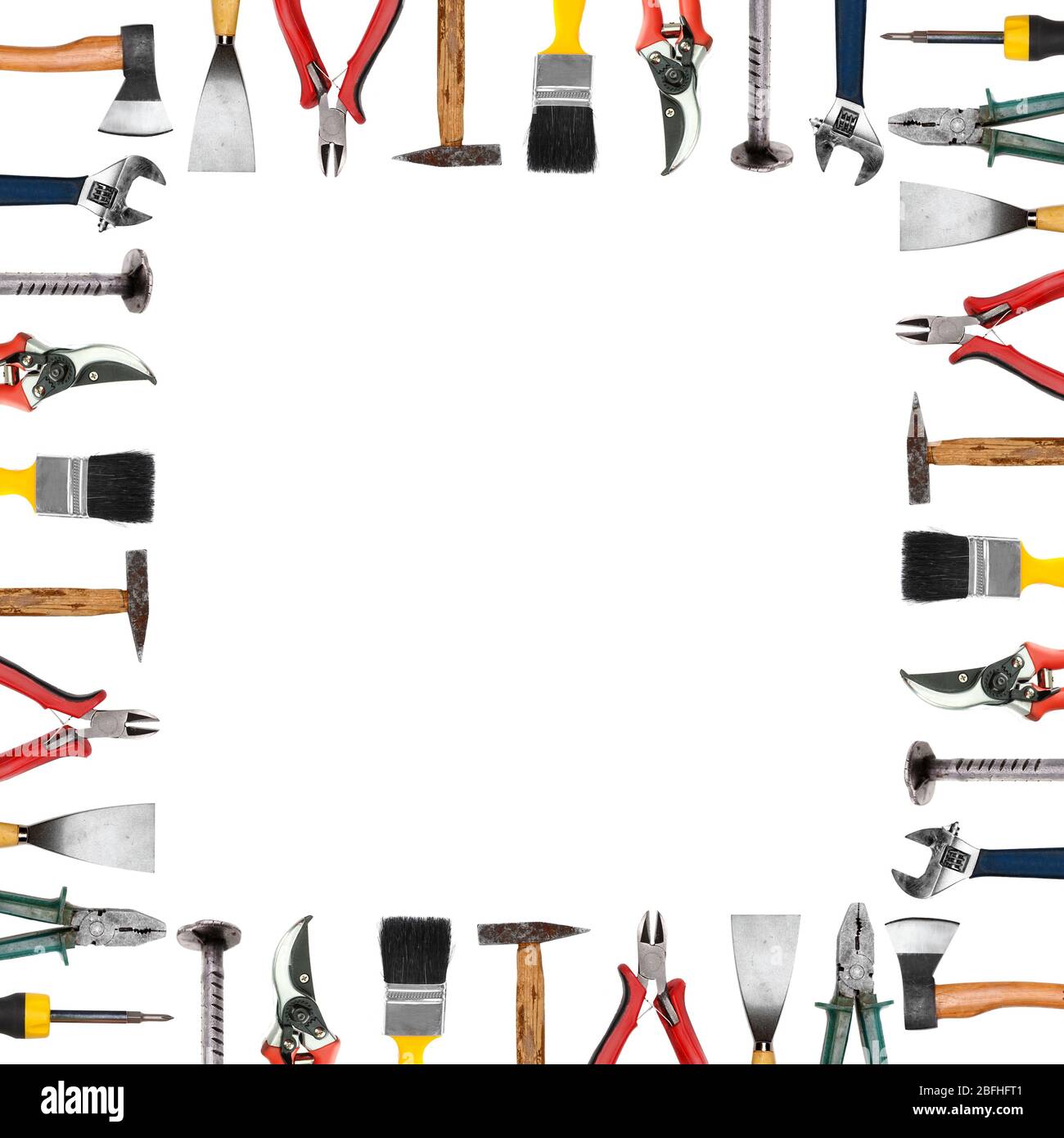 Many different tools isolated on white Stock Photo - Alamy