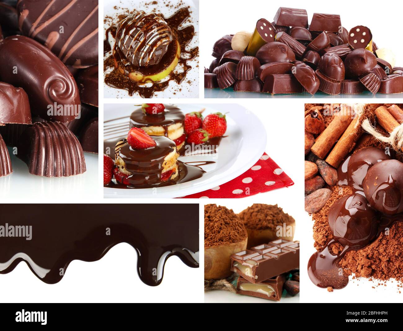 Chocolate collage Stock Photo