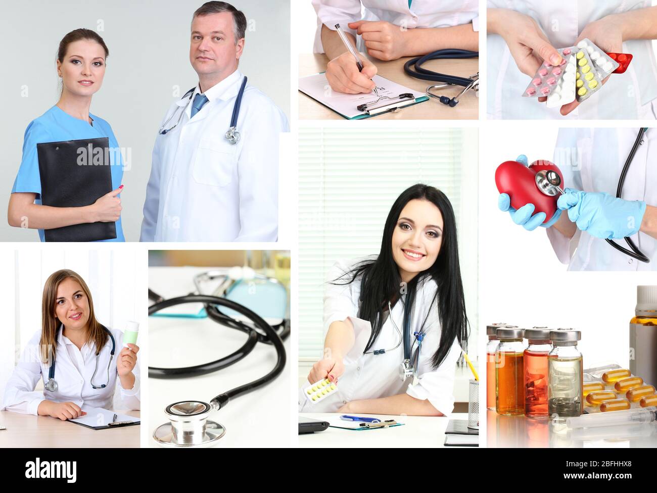Medical concepts collage Stock Photo - Alamy