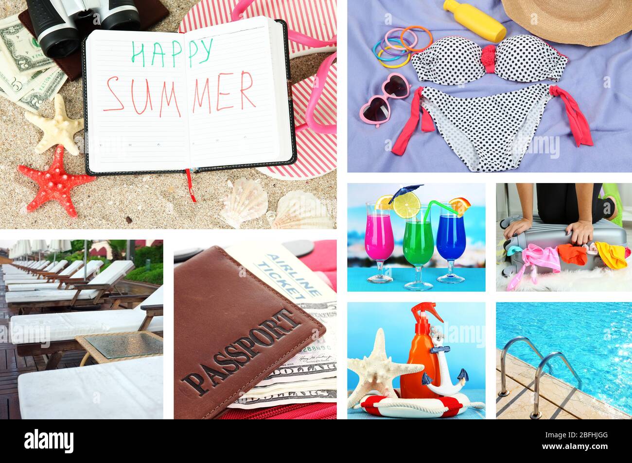 summer-vacation-collage-stock-photo-alamy