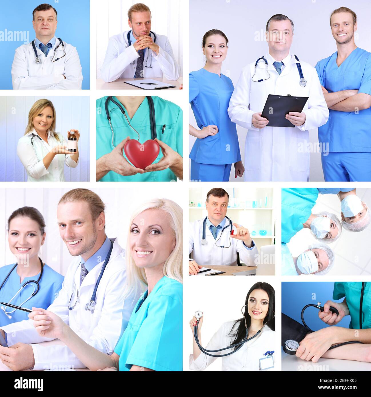 Collage of medical staff in working environment Stock Photo - Alamy