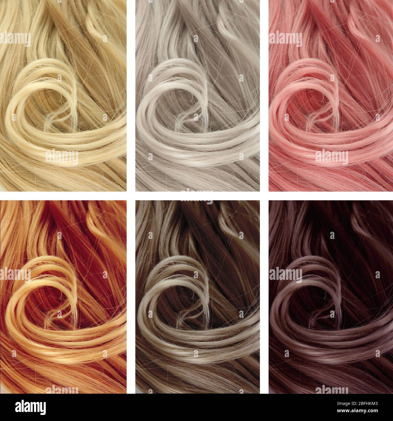 Hair Color Samples Stock Photo Alamy