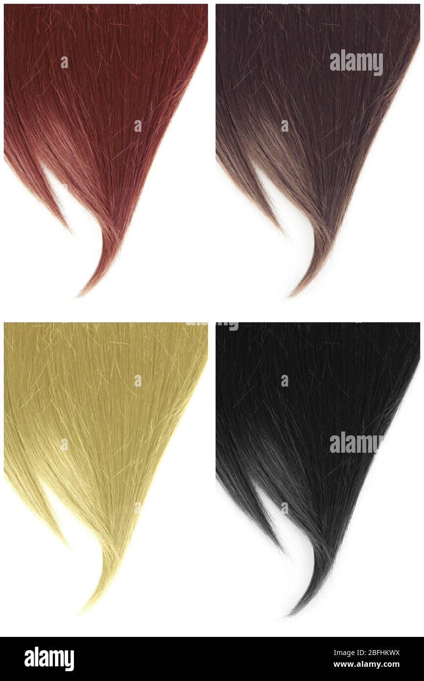Hair Color Samples Stock Photo Alamy