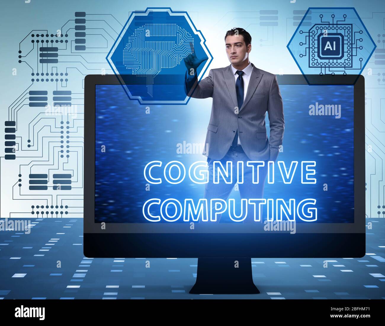 The cognitive computing concept as modern technology Stock Photo - Alamy