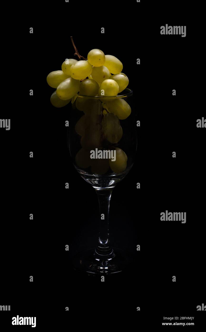 bunches of grapes in the glass Stock Photo Alamy