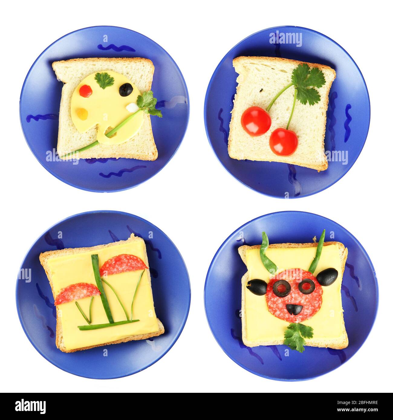 Collage of fun food for kids Stock Photo Alamy