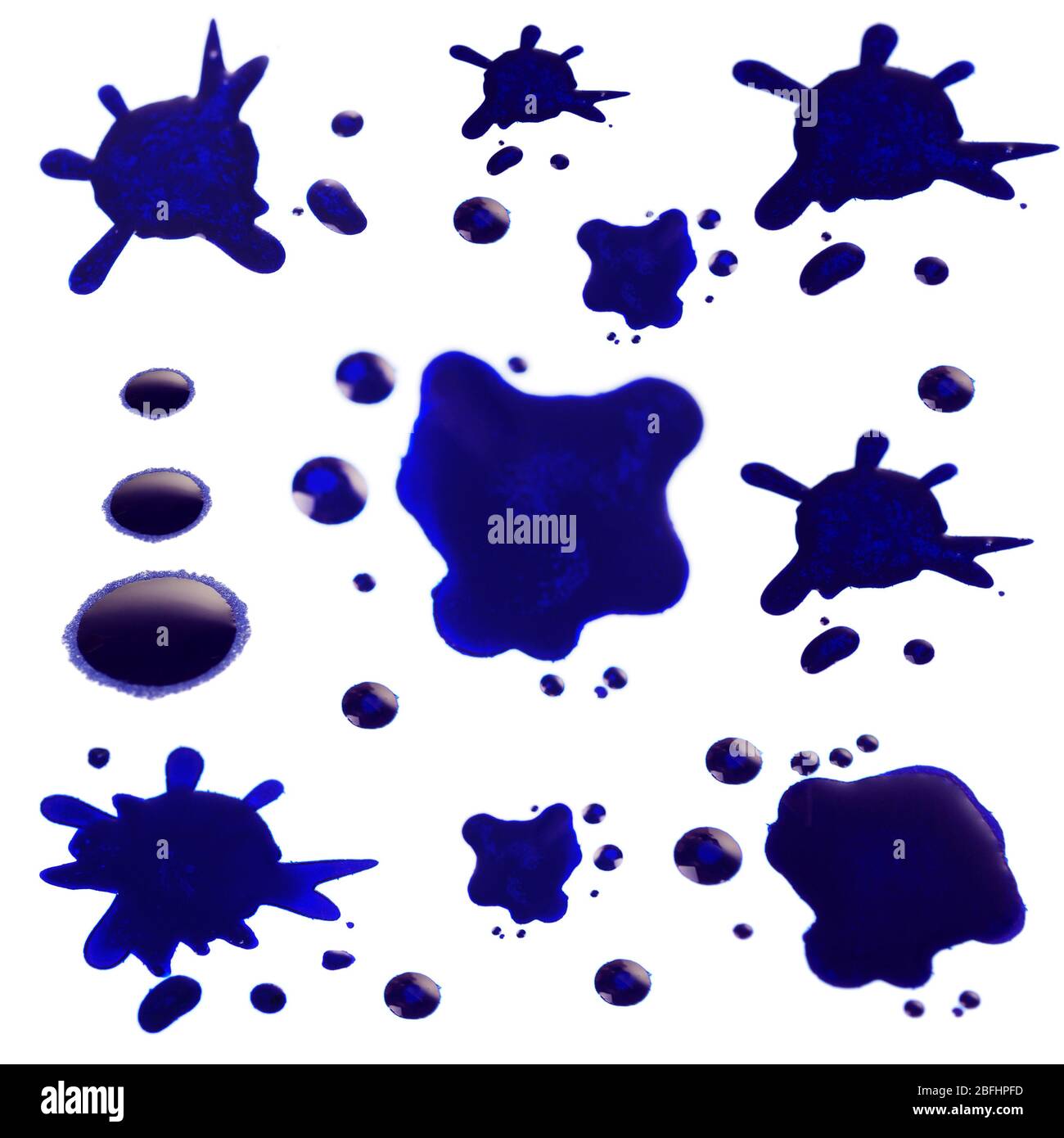 Ink blot collection isolated on white Stock Photo Alamy