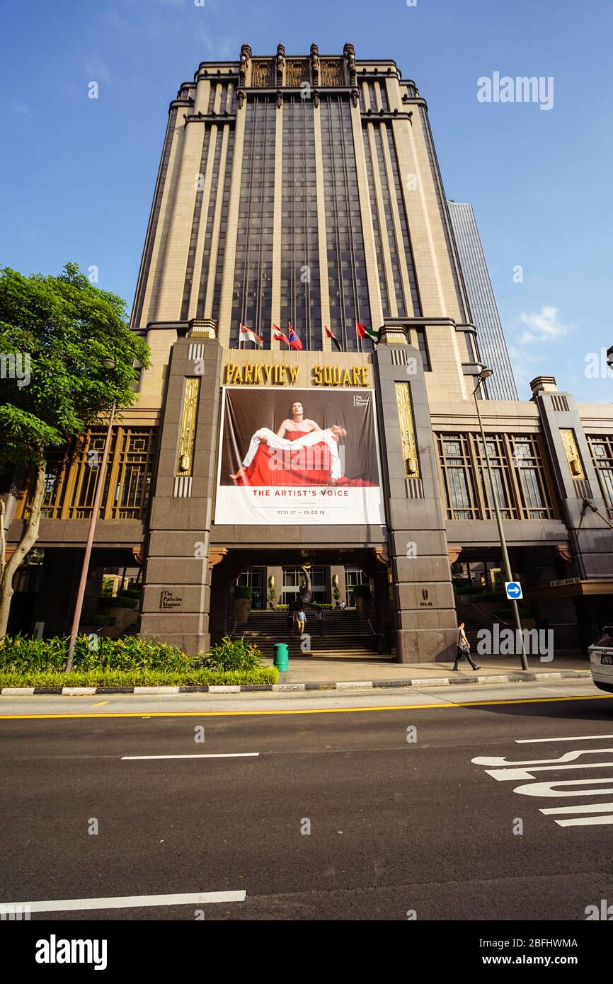 Singapore / Singapore - February 15, 2019: Large art exhibition