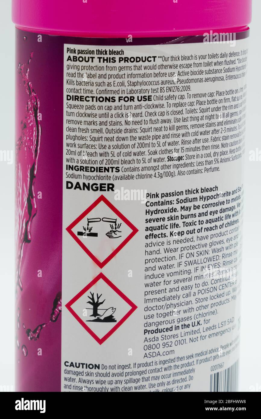 Irvine, Scotland, UK April 18, 2020 One bottle of Asda branded thick