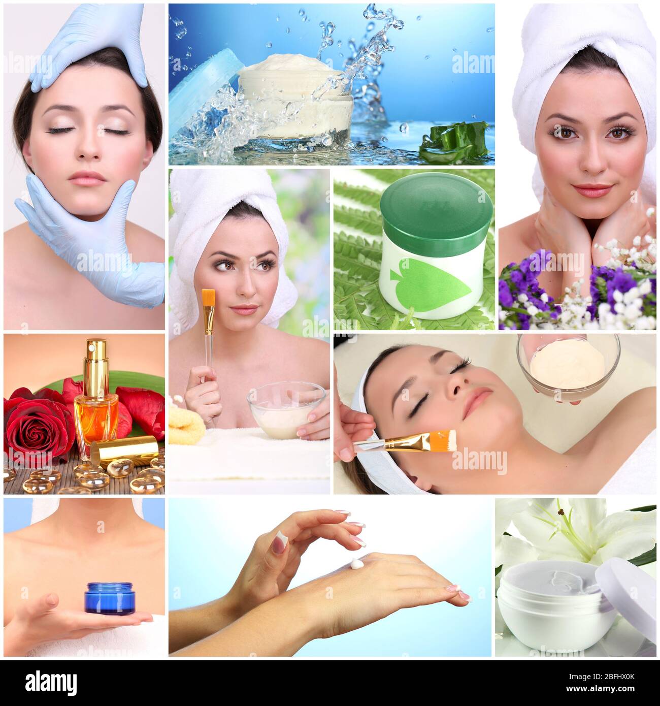 Skincare collage Cut Out Stock Images & Pictures Alamy