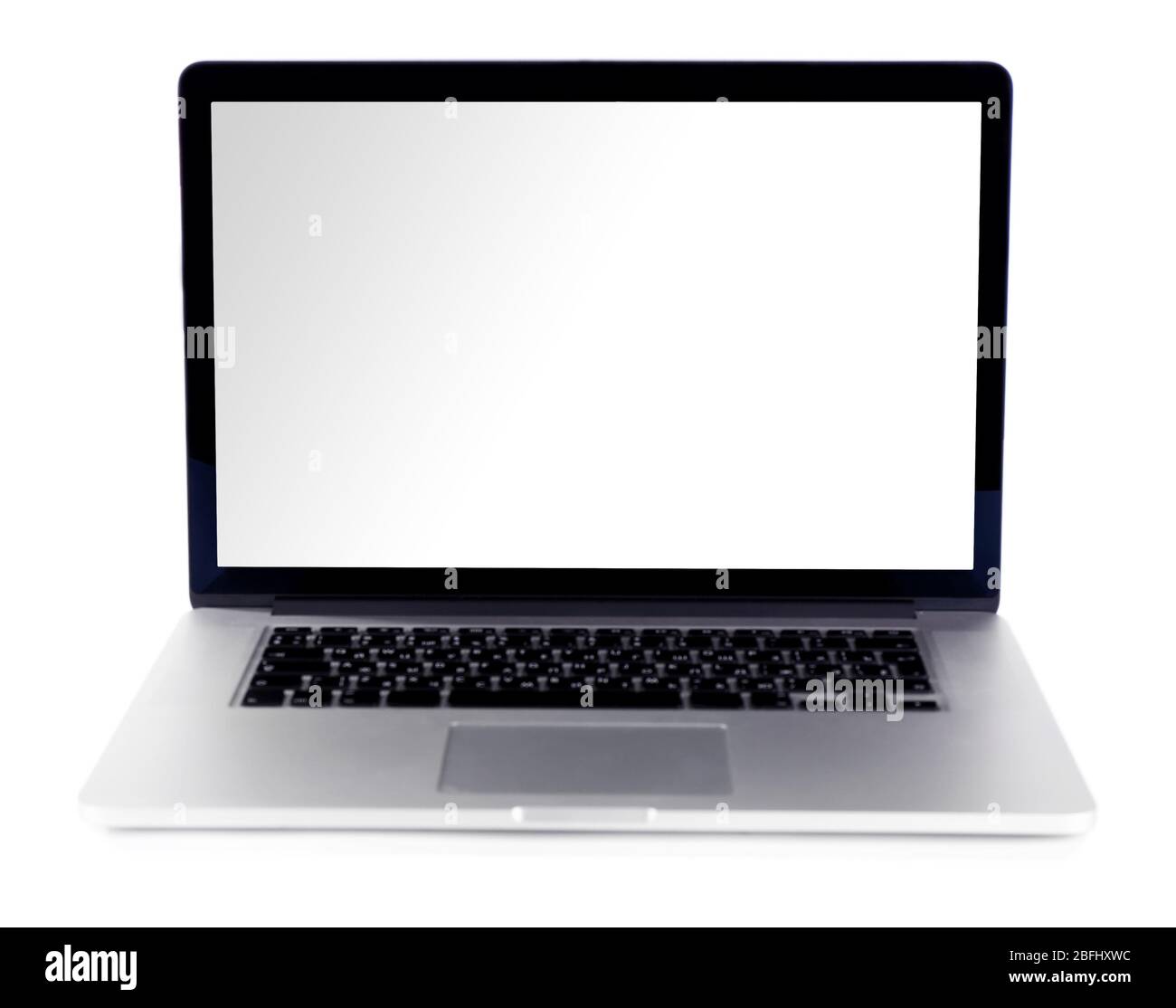 Laptop isolated on white Stock Photo - Alamy
