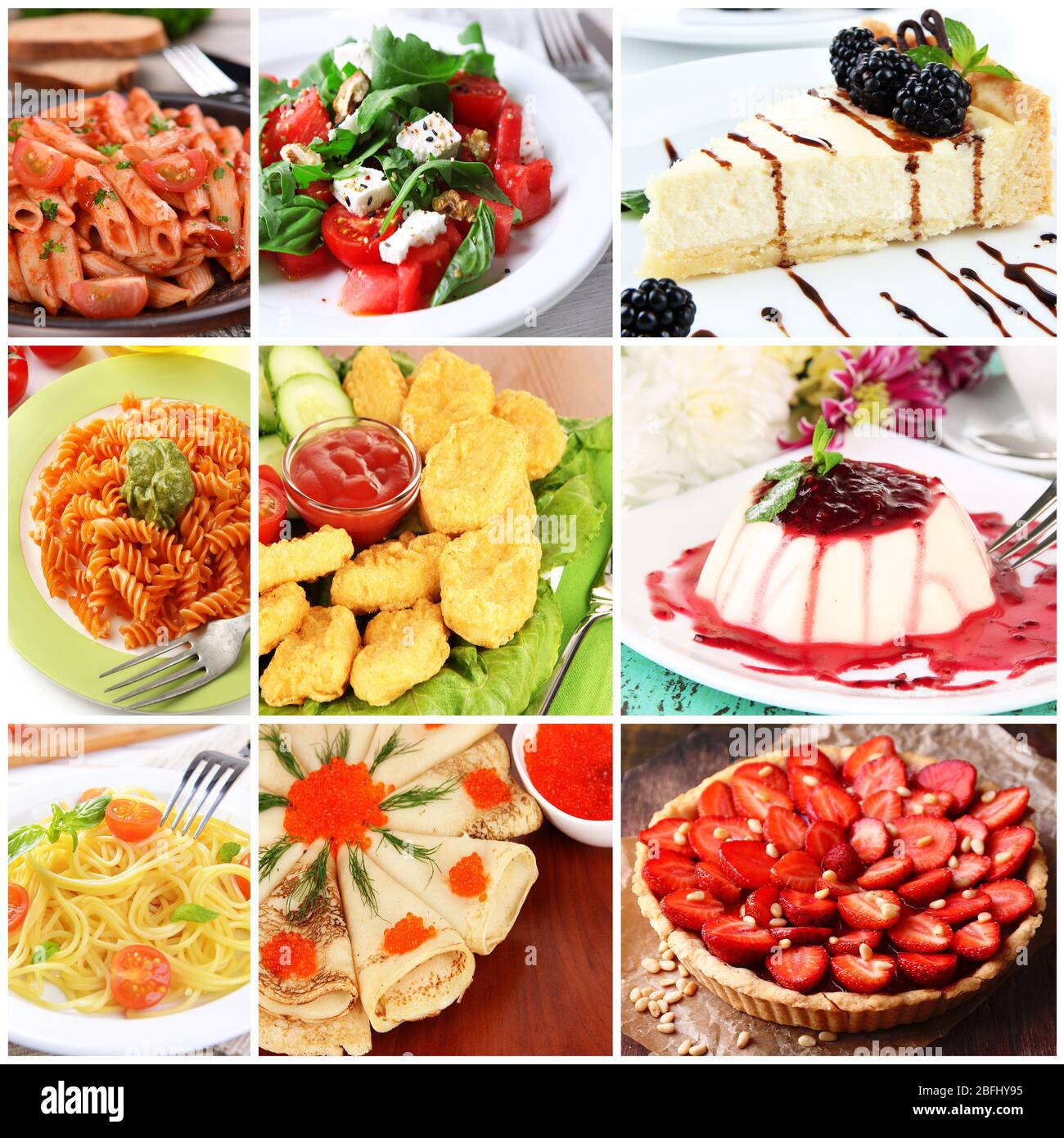 Collage of delicious food close-up Stock Photo - Alamy, image size:1300x1390