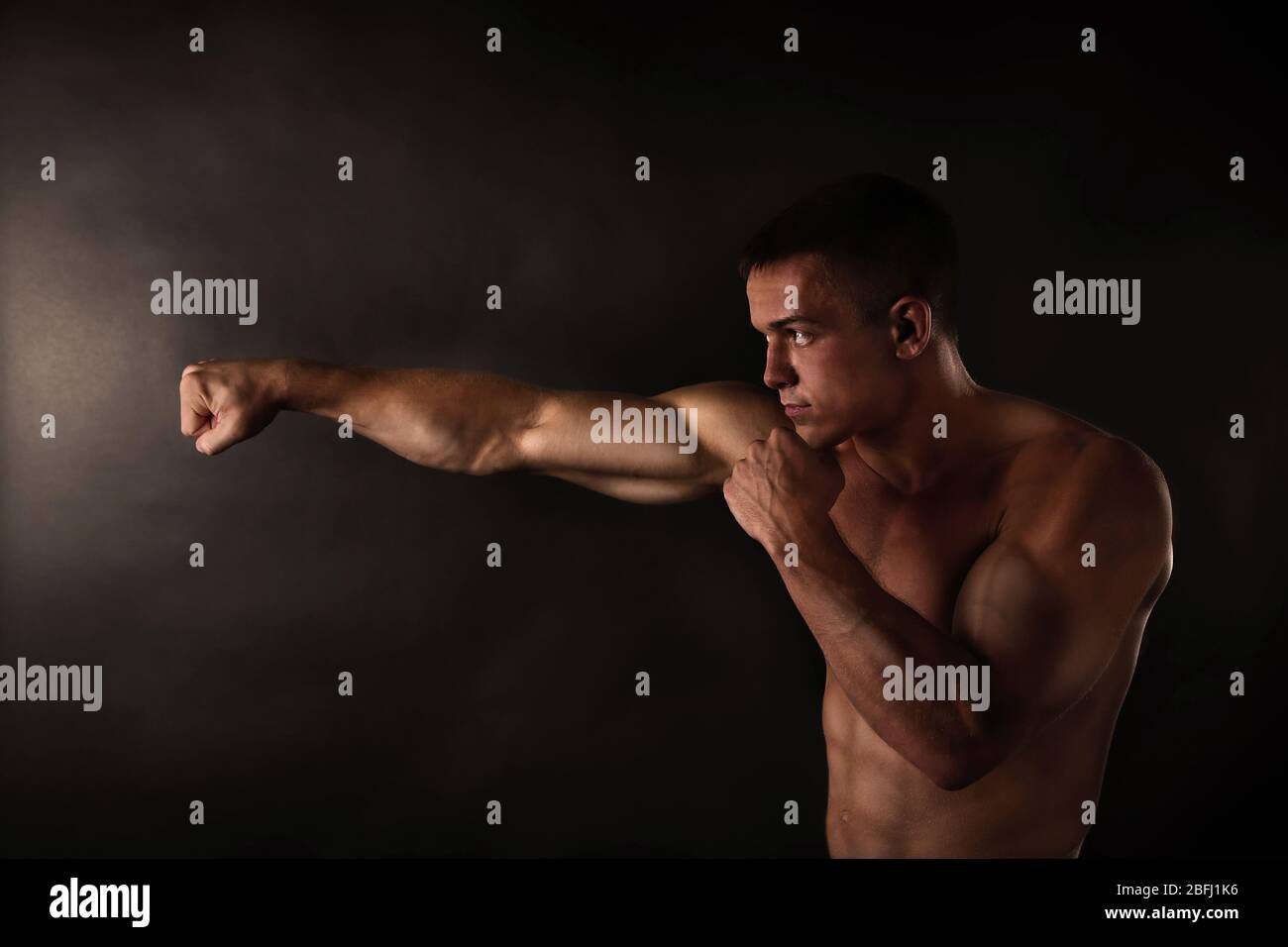 Boxer fighter man lights hi-res stock photography and images - Alamy