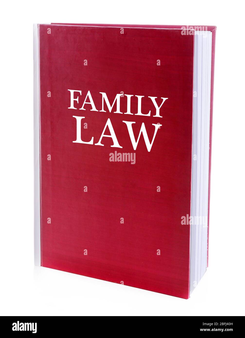 Family LAW book isolated on white Stock Photo
