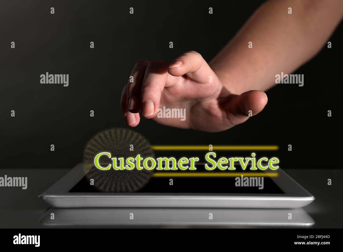 Customer service agent holding tablet hi-res stock photography and ...