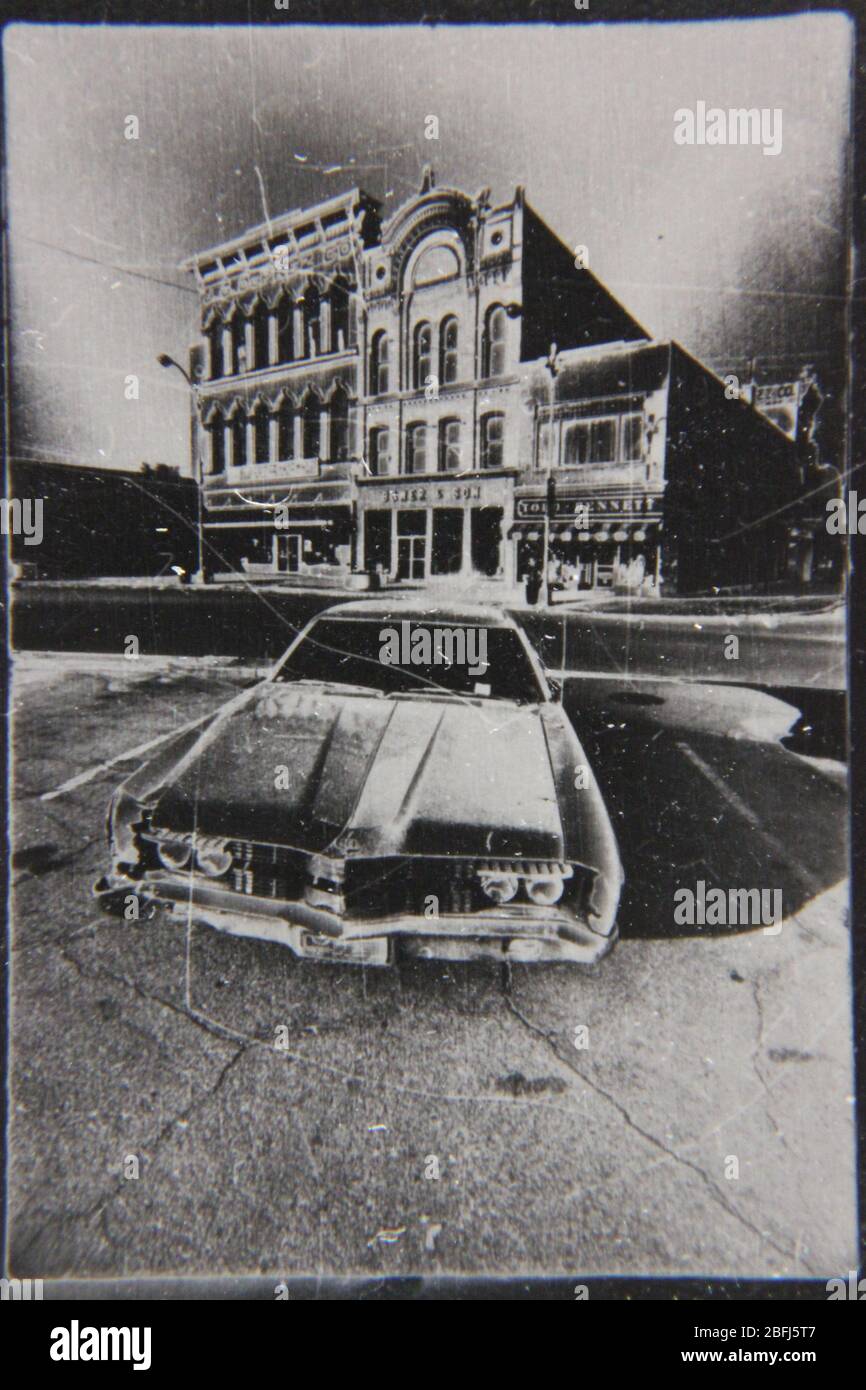 Fine 70s vintage black and white extreme photography of an antique