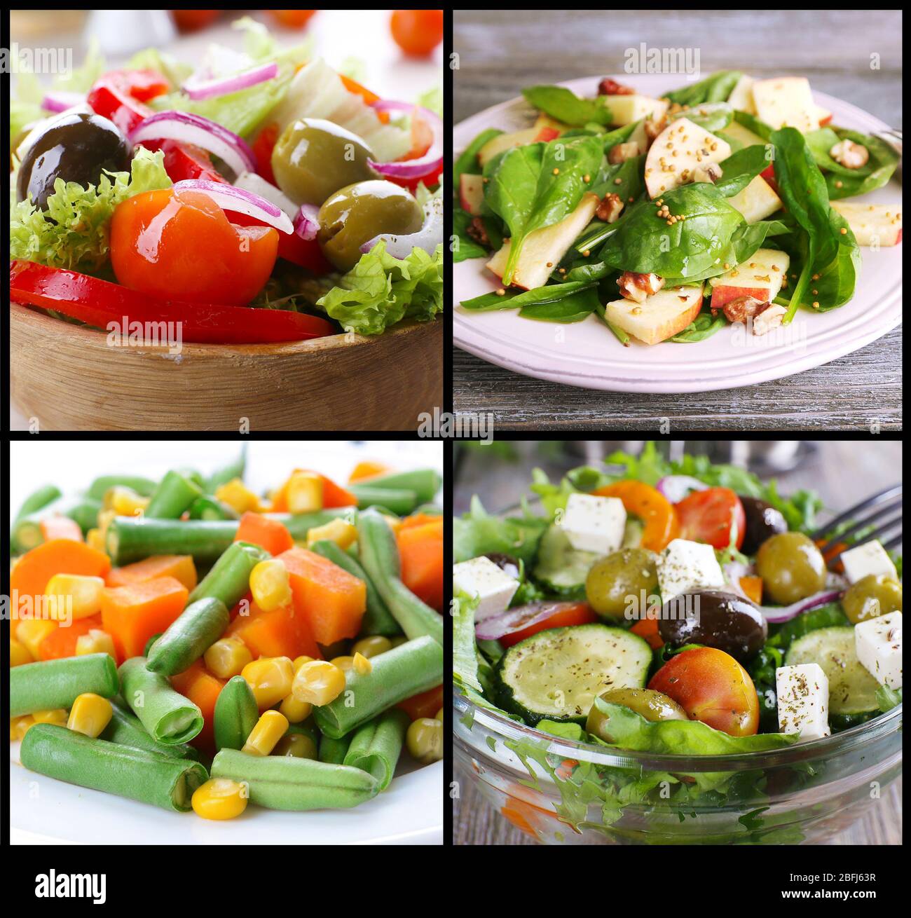 Healthy dishes in collage Stock Photo Alamy