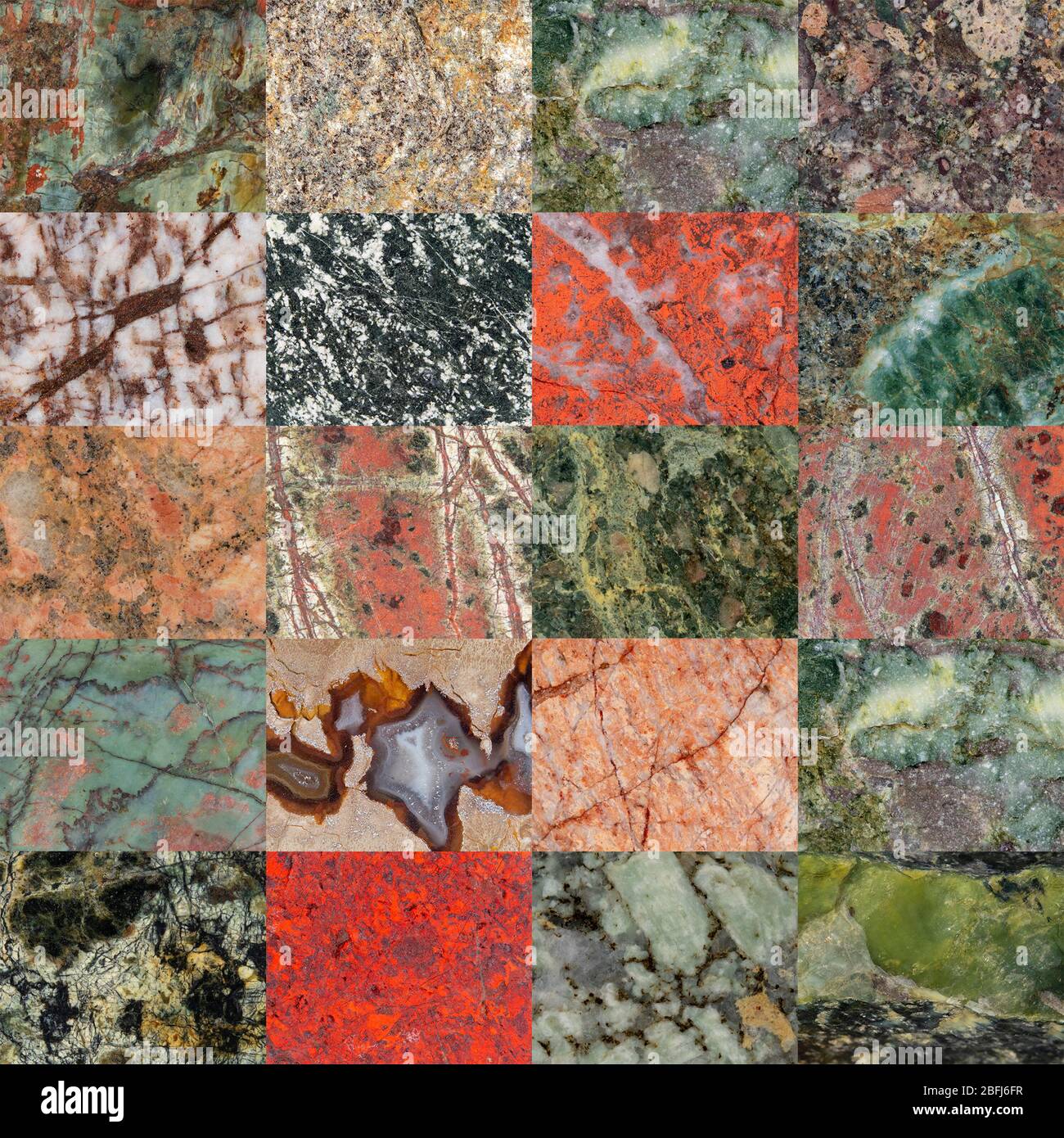 Colourful Igneous and metamorphic rock patterns Stock Photo