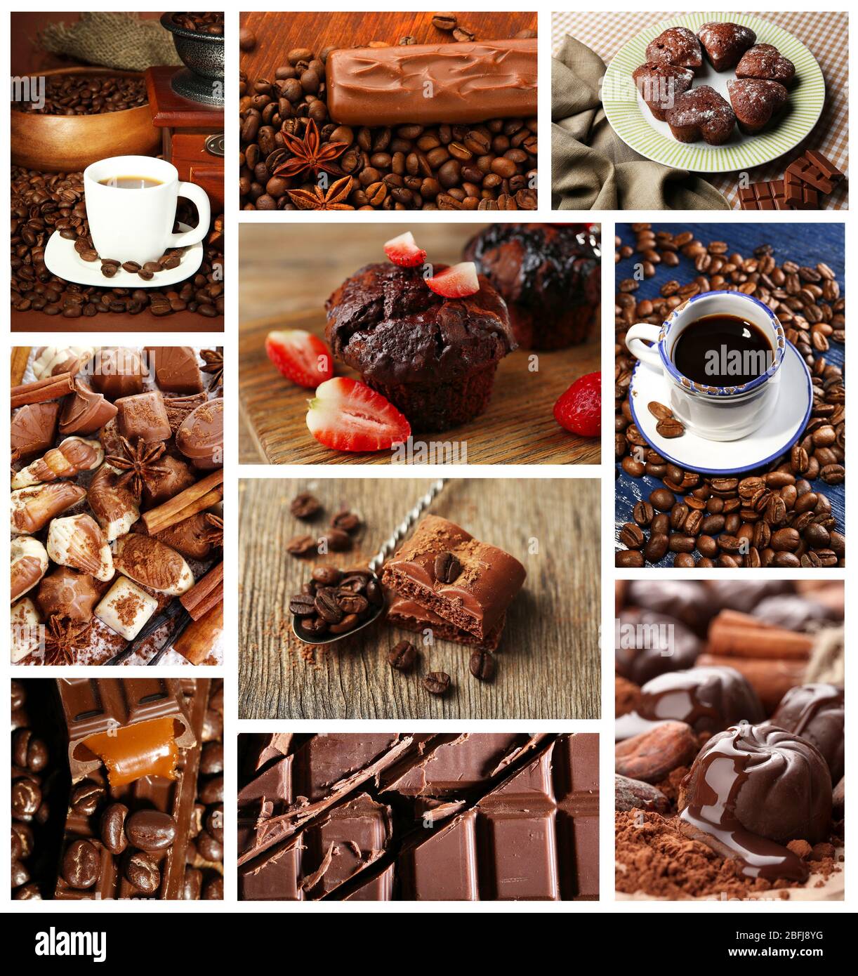 Coffee and chocolate, tasty collage Stock Photo - Alamy, image size:1222x1390