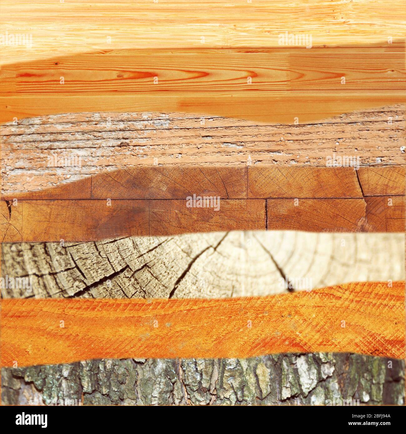 Assortment of different textures in collage, mix of textures as ...
