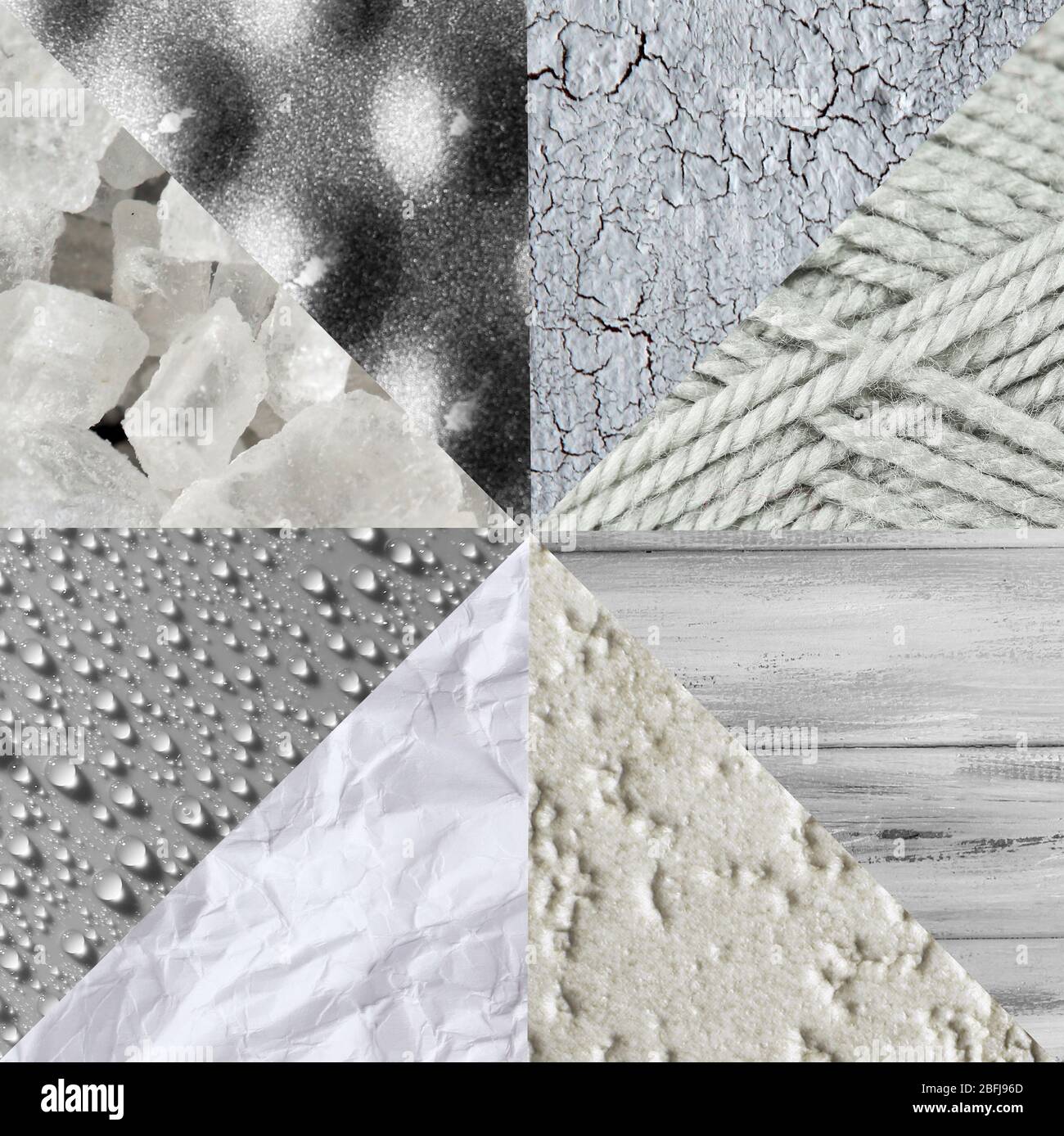Assortment of different textures in collage, mix of textures as ...