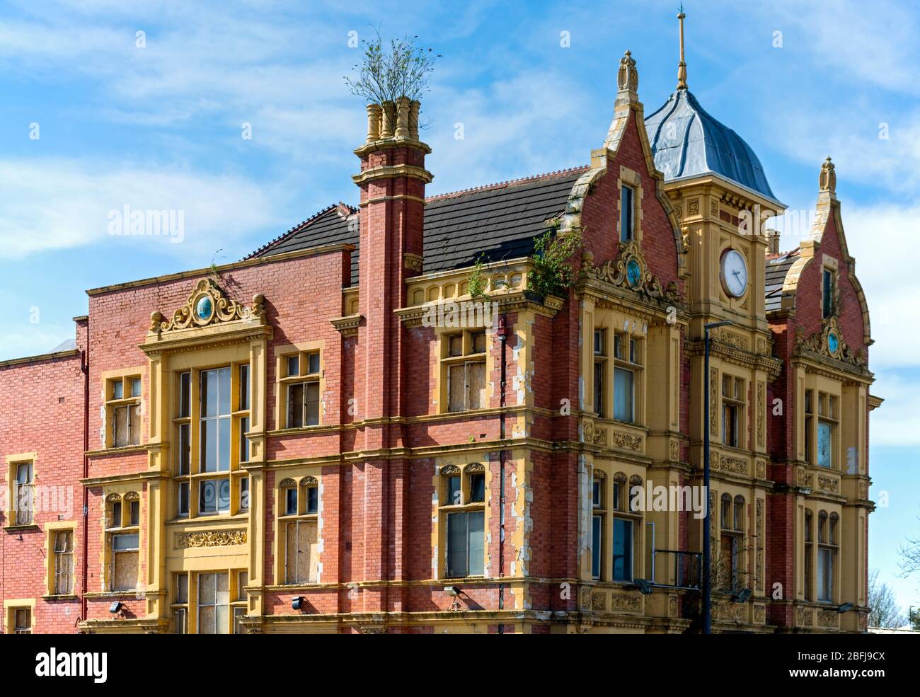 The derelict Trafford Park Hotel building, at the Village, Trafford
