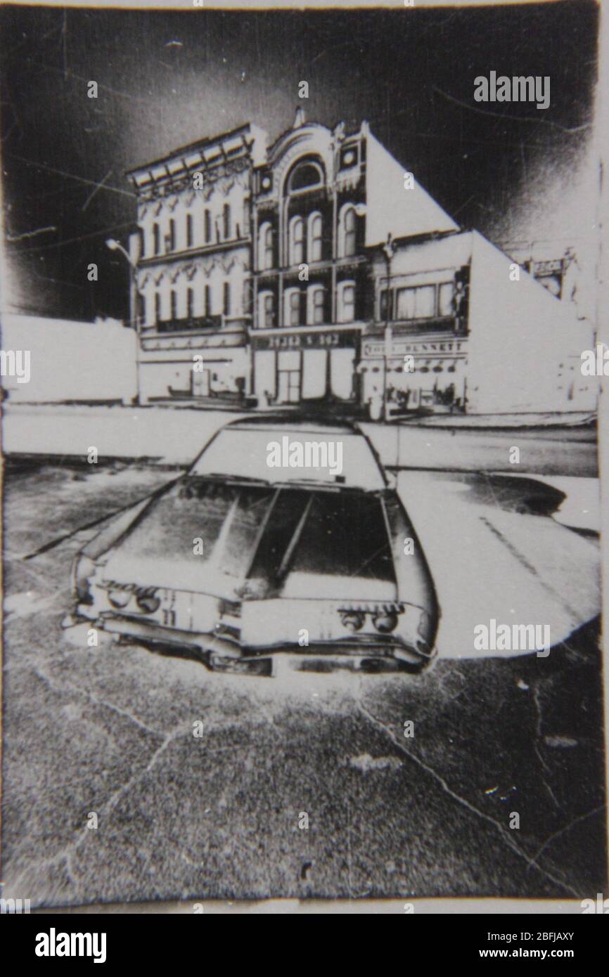 Fine 70s vintage black and white extreme photography of an antique