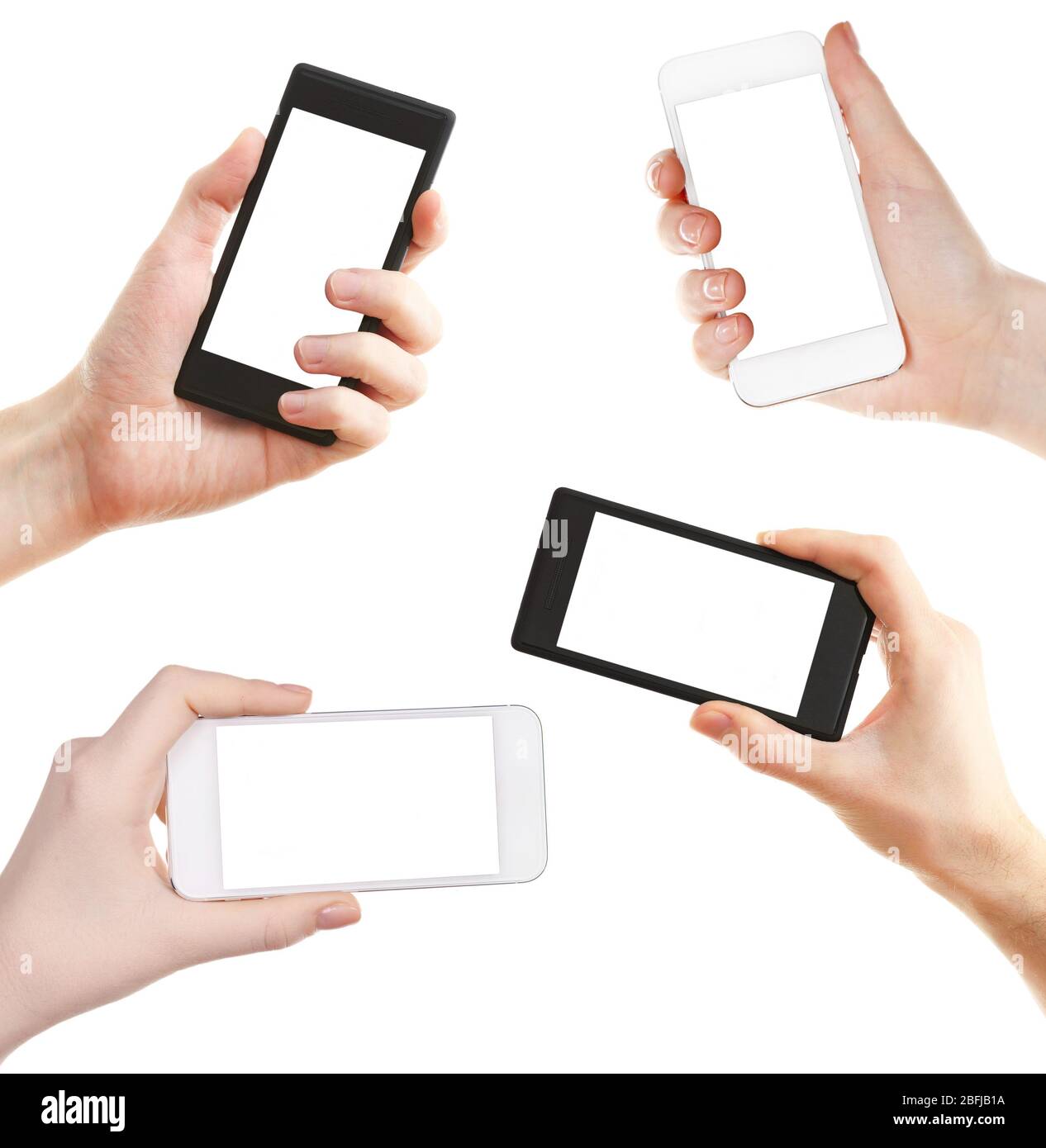 Hands holding smart phones hi-res stock photography and images - Alamy
