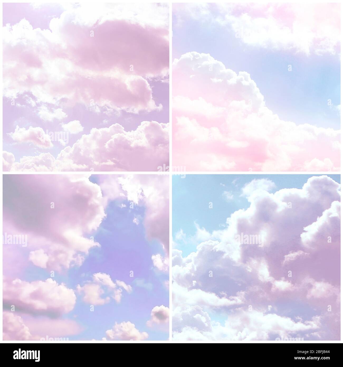 Collage of beautiful sky with clouds Stock Photo - Alamy
