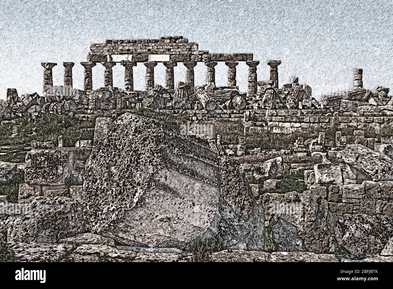 The Temple C is the oldest and largest temple of the Acropolis of ...