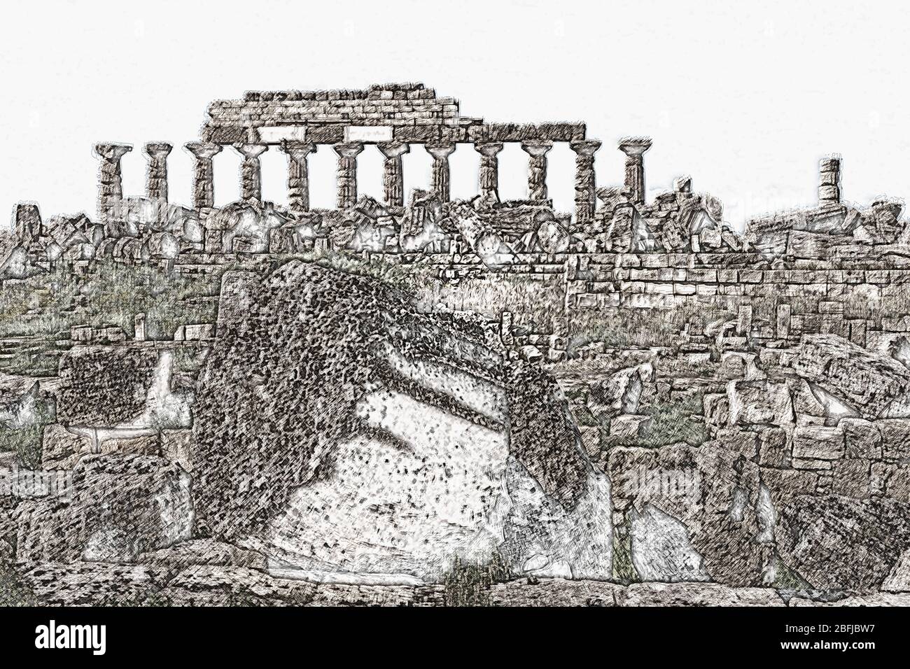 The Temple C is the oldest and largest temple of the Acropolis of ...