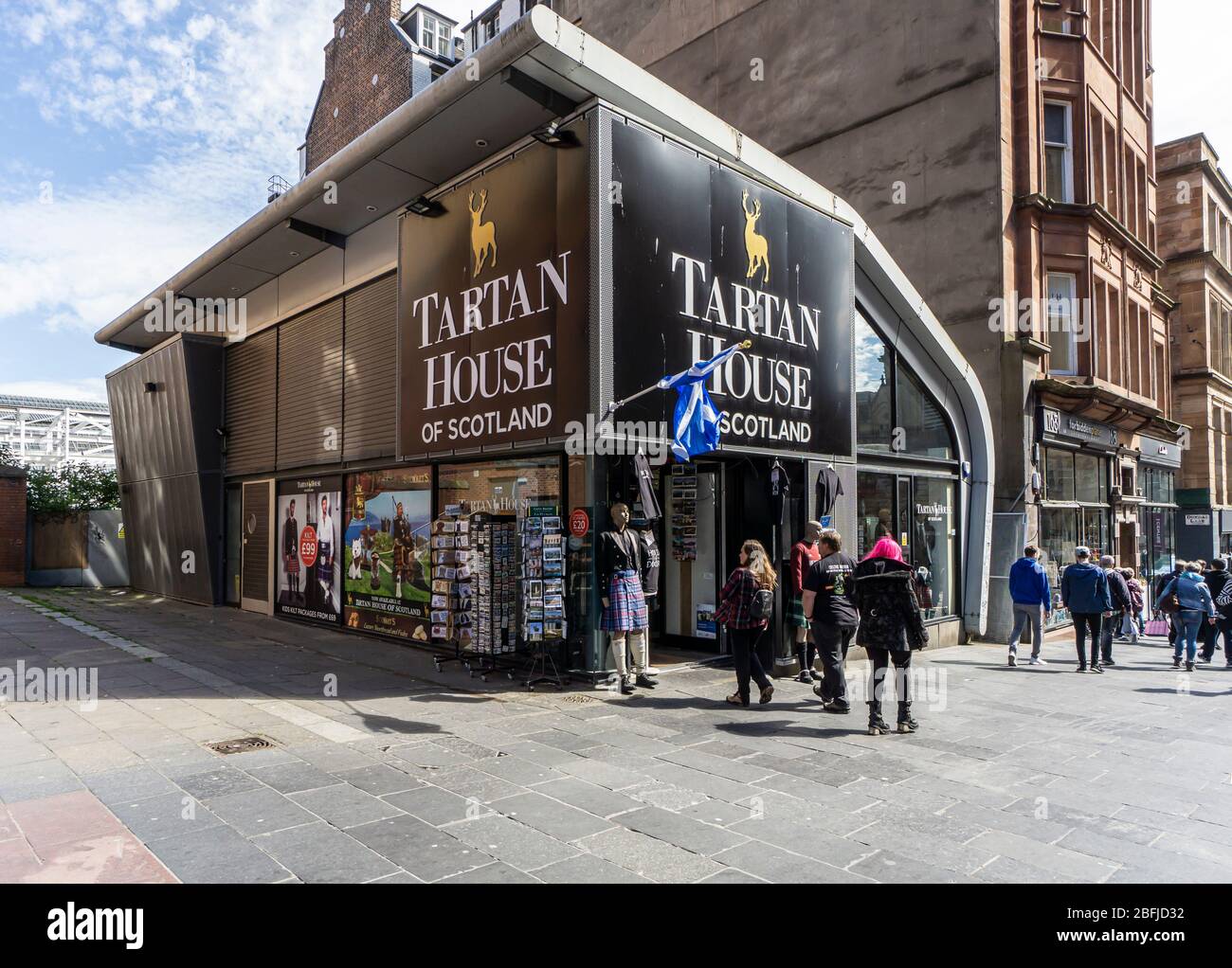 Shop Tartan House of Scotland in Buchanan Street inGlasgow Scotland UK Stock Photo