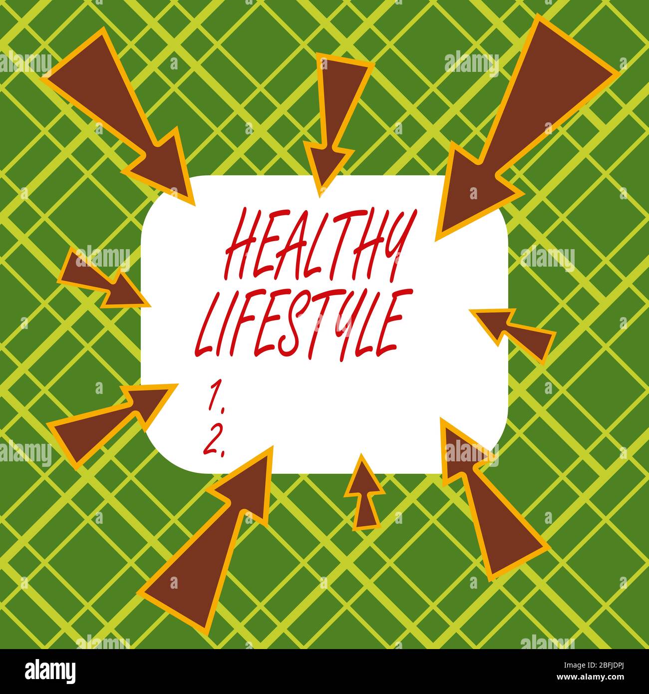 Handwriting text writing Healthy Lifestyle. Conceptual photo way of living that lowers the risk of being seriously ill Asymmetrical uneven shaped form Stock Photo