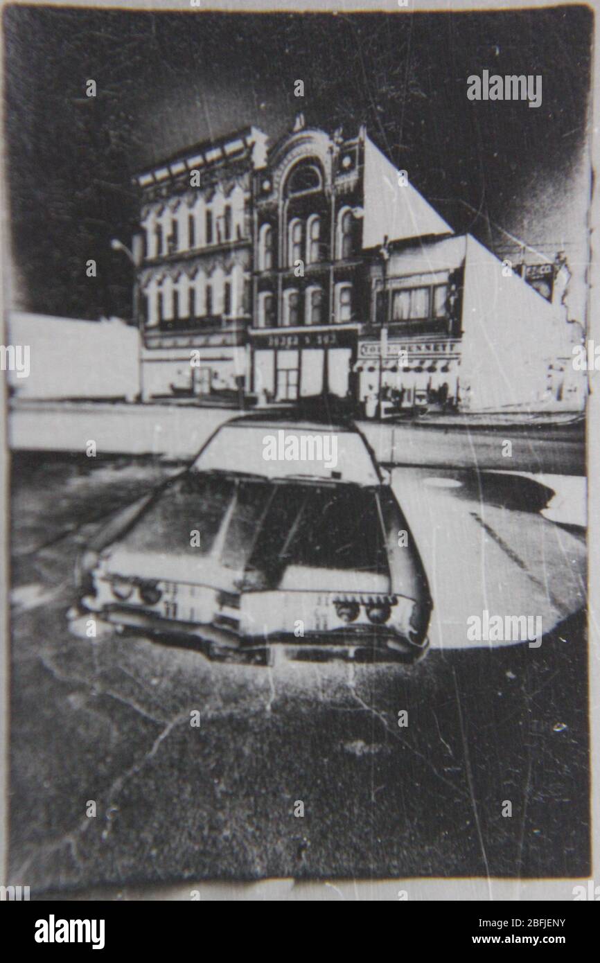Fine 70s vintage black and white extreme photography of an antique