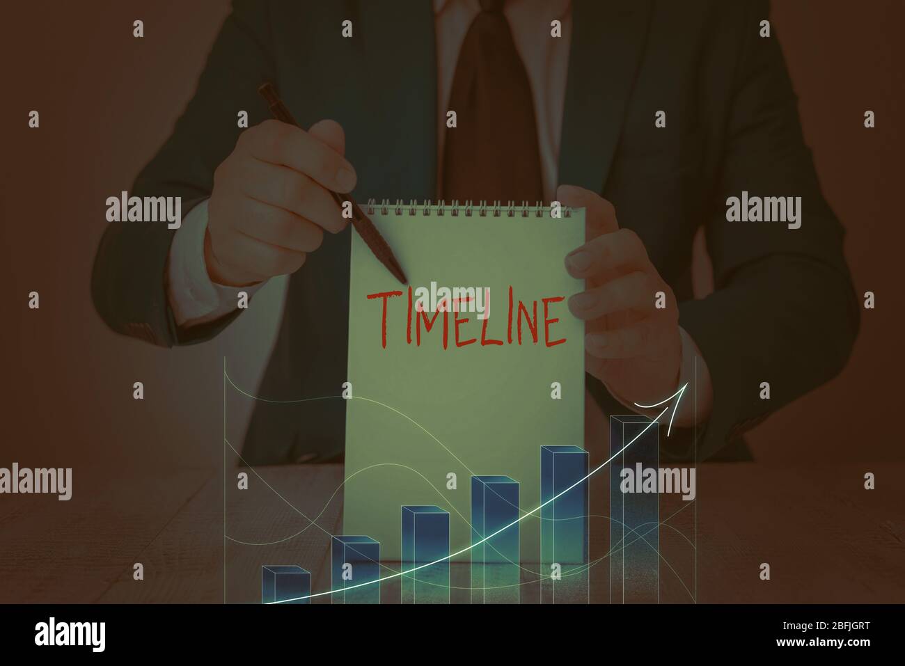 Conceptual hand writing showing Timeline. Concept meaning graphical ...
