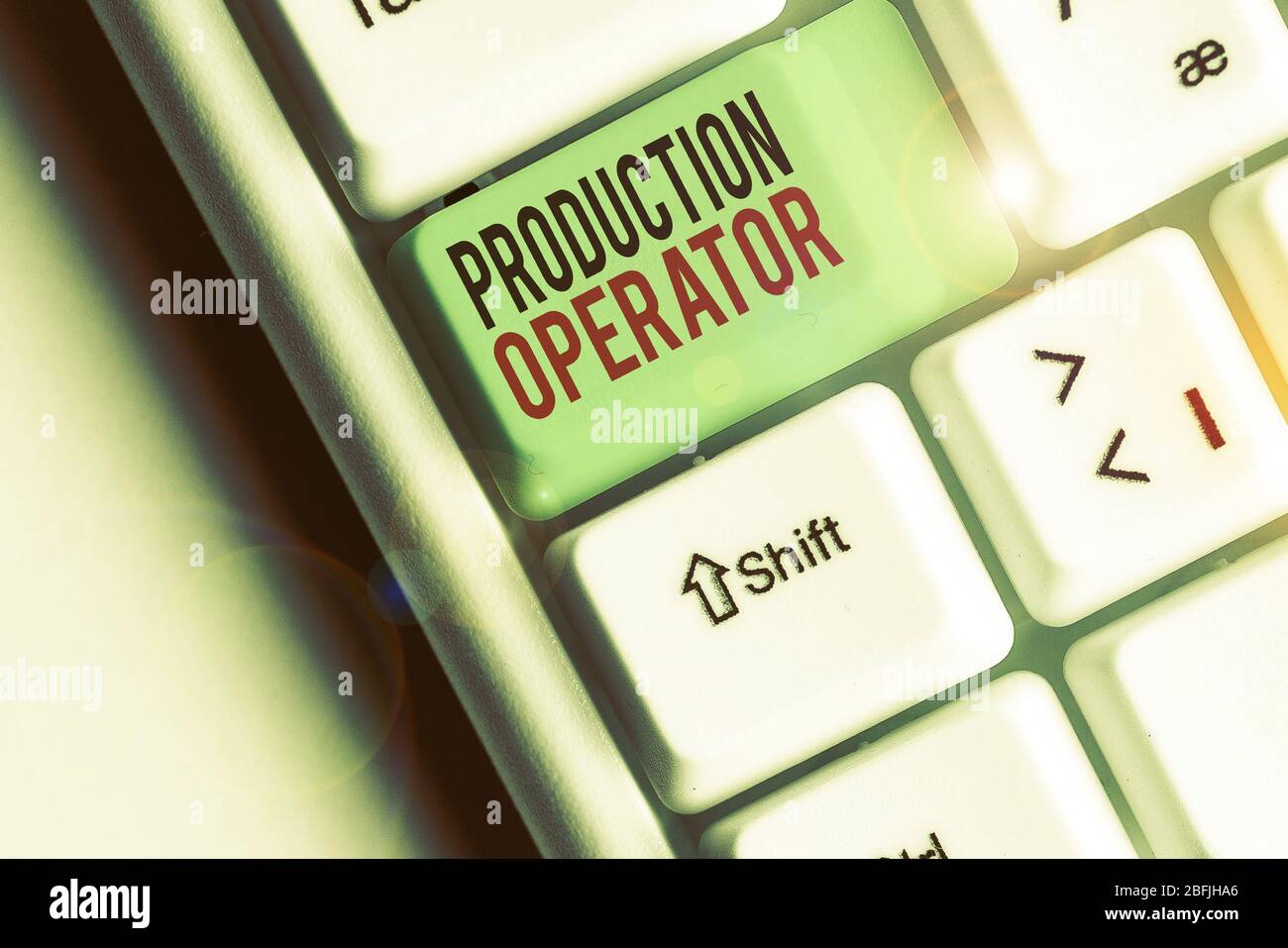 Conceptual hand writing showing Production Operator. Concept meaning