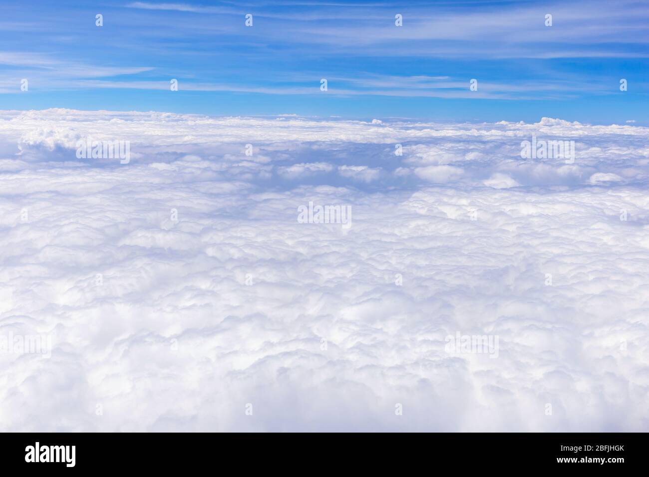 Blue sky background with white clouds on sunny day Stock Photo - Alamy
