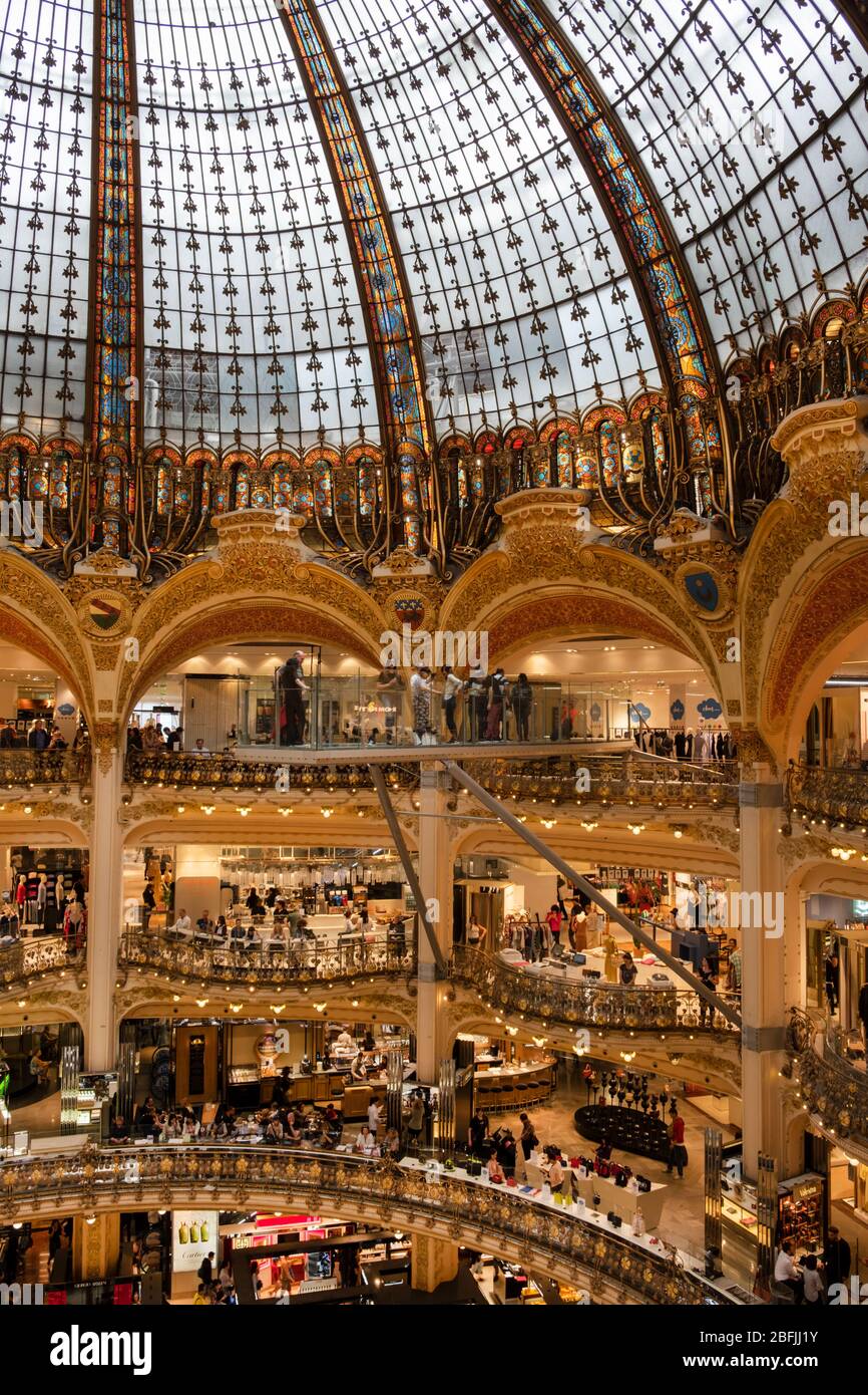 The Galeries Lafayette, the most famous Parisienne shopping center