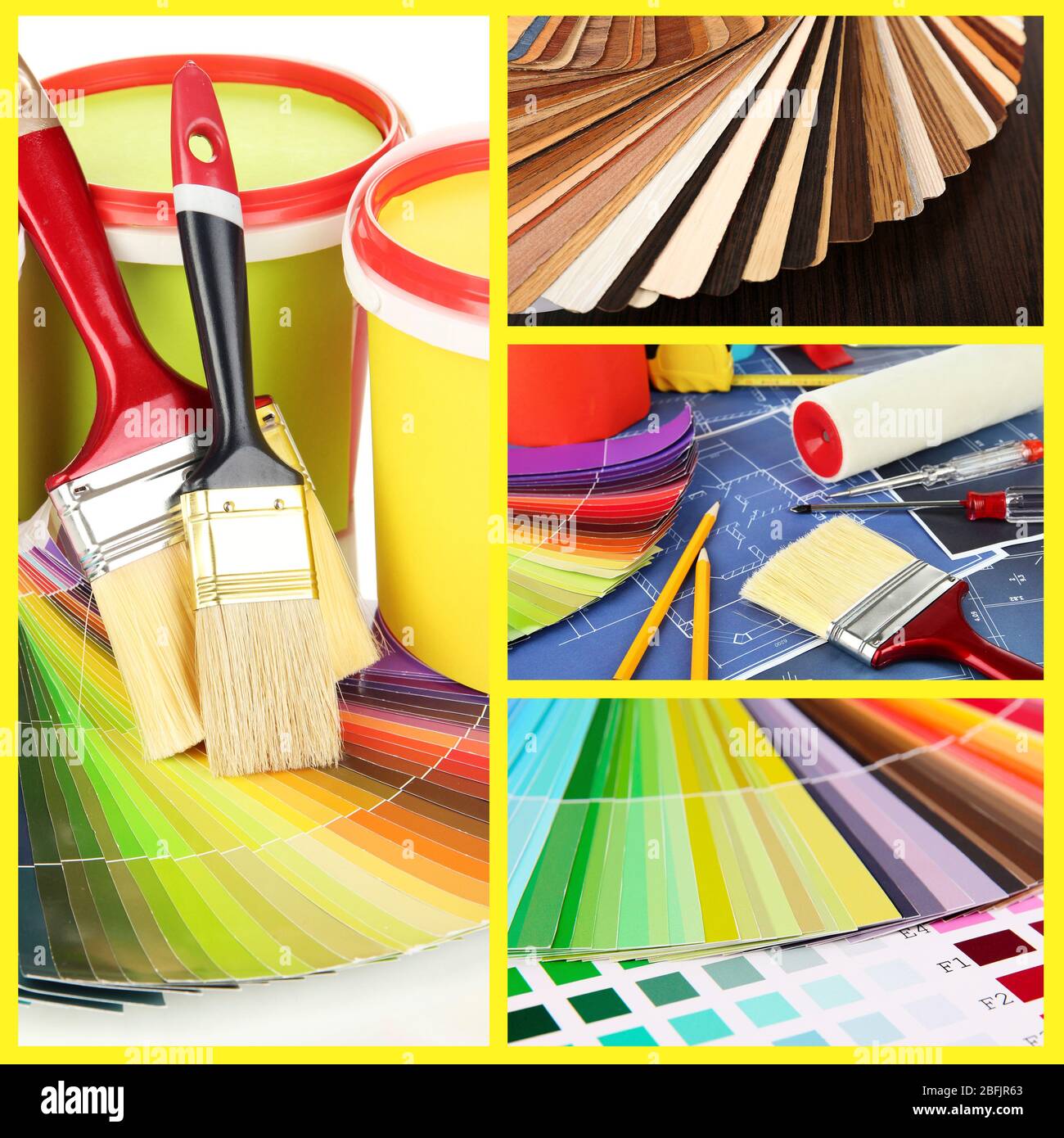 Interior design collage Stock Photo - Alamy