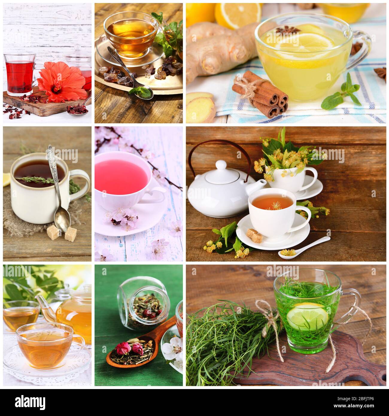Collage tasty hot tea hi-res stock photography and images - Alamy