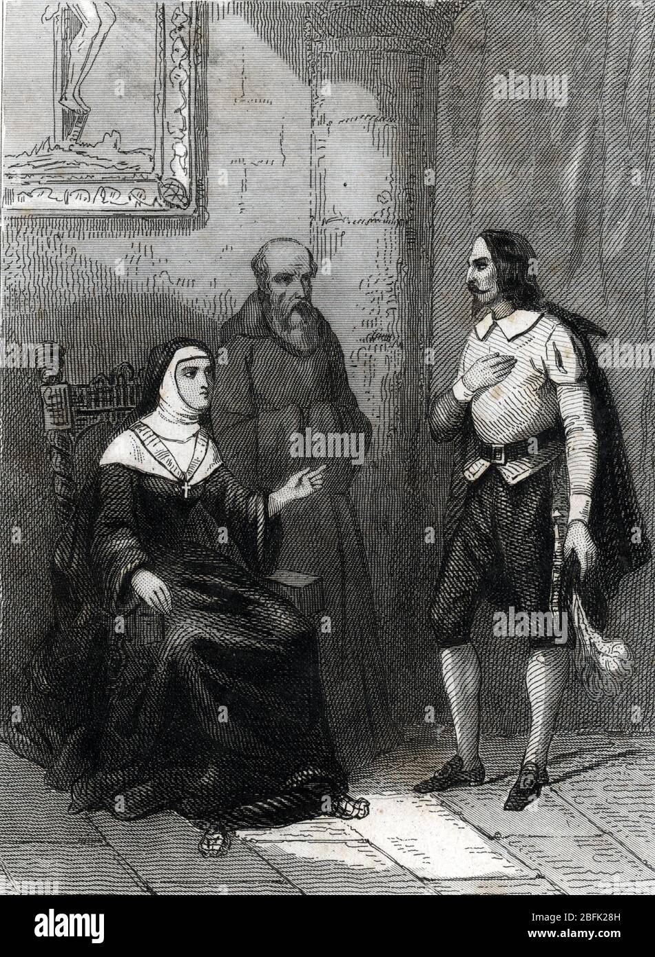 Portrait De L Imposteur Espagnol Gabriel Espinosa Spinosa 16eme Siecle Presente A Maria Ana De Austria Y De Mendoza Gabriel De Espinosa Spanish I Stock Photo Alamy