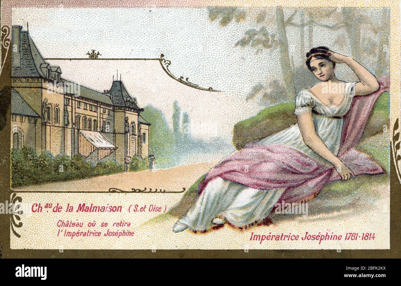 Portrait de l'imperatrice Josephine de Beauharnais (1761-1814) au chateau de Malmaison dans les Yvelines (Portrait of Josephine wife of Napoleon I) Ch Stock Photo