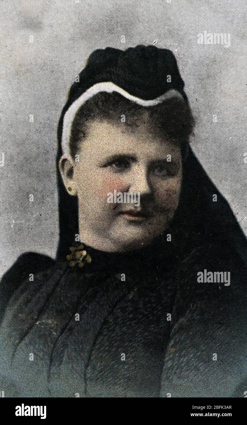 Portrait de Emma de Waldeck-Pyrmont ( Emma Wilhelmine Therese de Waldeck et Pyrmont) (1858-1934) regente de Hollande (  Queen consort of the Netherlan Stock Photo