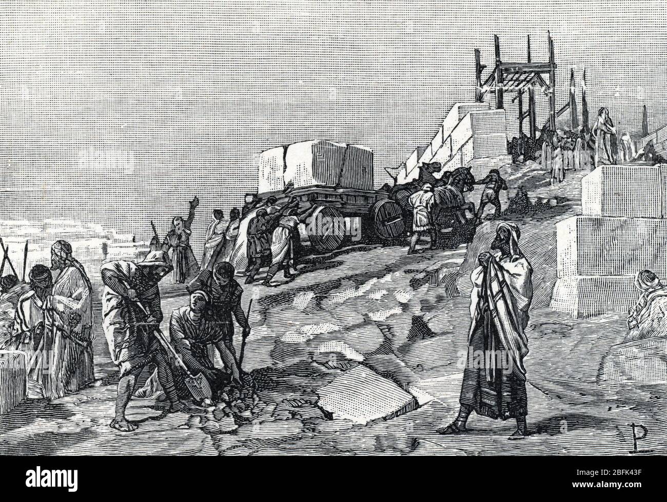 Tentative de reconstruction du temple de Jerusalem par Julien l'apostat en  362 apres JC" (Roman emperor Julian the apostate trying to rebuild the tem  Stock Photo - Alamy